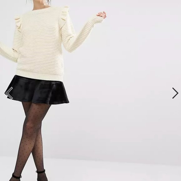 Willow and Paige Ribbed Sweater With Shoulder Ruffle - Picture 5 of 5